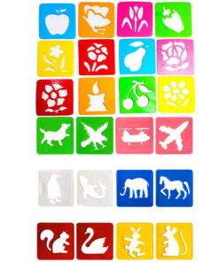 شابلون مدل گل و میوه طرح حیوانات کد SHAPE_02 مجموعه 24 عددی