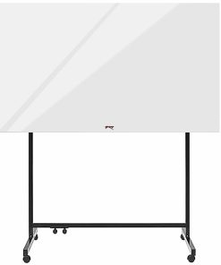 تخته وایت‌ برد شیشه‌ ای عکسنگ مدل P1281 سایز 120x81 سانتی متر به همراه پایه نگهدارنده