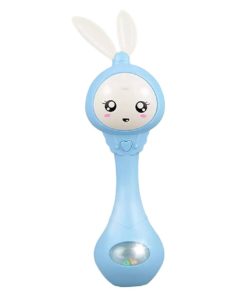 جغجغه ناب سل مدل دستی دندان گیر چراغدار موزیکال خرگوش بامزه کد Funny rabbit teething hand rattle