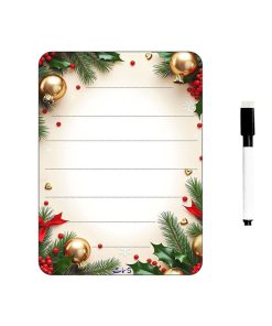 تخته وایت برد سمات مدل رو یخچالی طرح کریسمس سایز 15×20 سانتی متر به همراه ماژیک