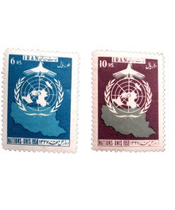 تمبر یادگاری مدل روز ملل متحد کد IR1895 مجموعه 2 عددی