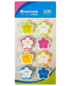 گیره آهنربایی چانی مدل گل-CY6033 بسته 8 عددی